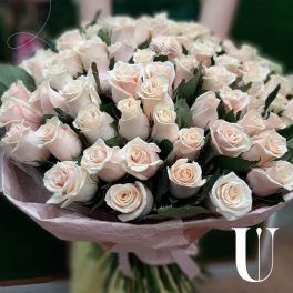Bukiet „101 kremowa róża”