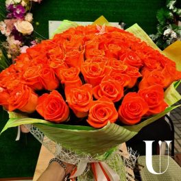Bukiet „101 koralowa róża”