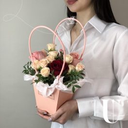 Koszyk kwiatów „Mon Amour”